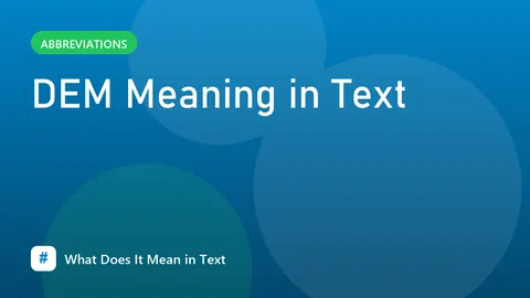 DEM Meaning in Text