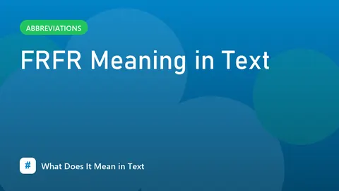 FRFR Meaning in Text