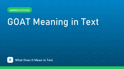 GOAT Meaning in Text