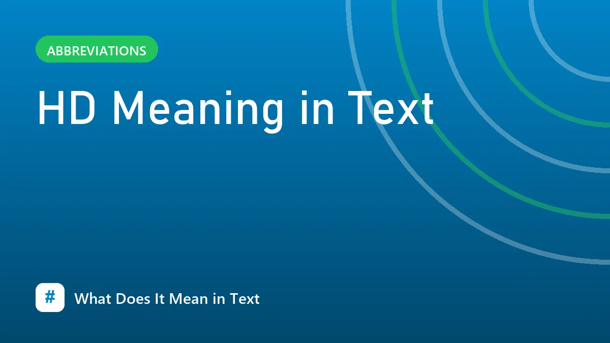 HD Meaning in Text