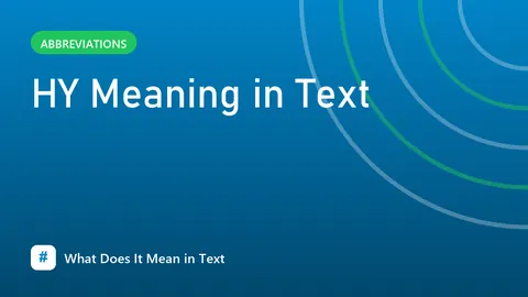 HY Meaning in Text