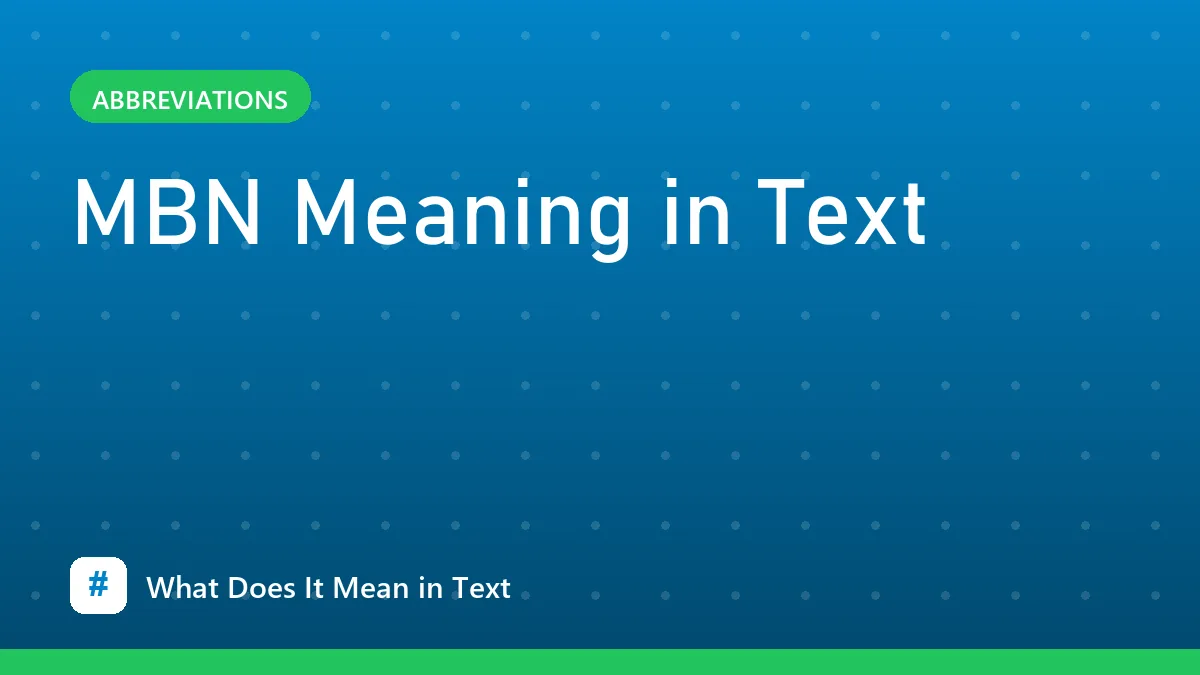 MBN Meaning in Text