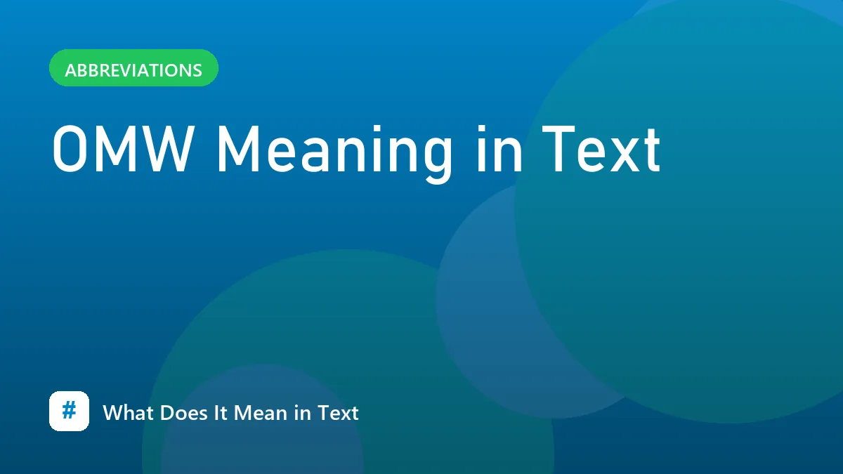 OMW Meaning in Text