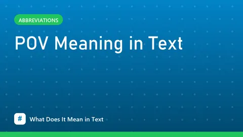 POV Meaning in Text