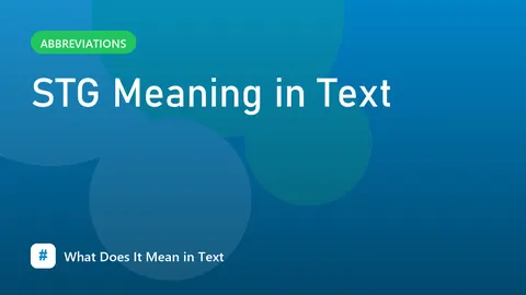 STG Meaning in Text