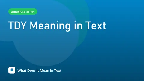 TDY Meaning in Text