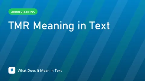 TMR Meaning in Text