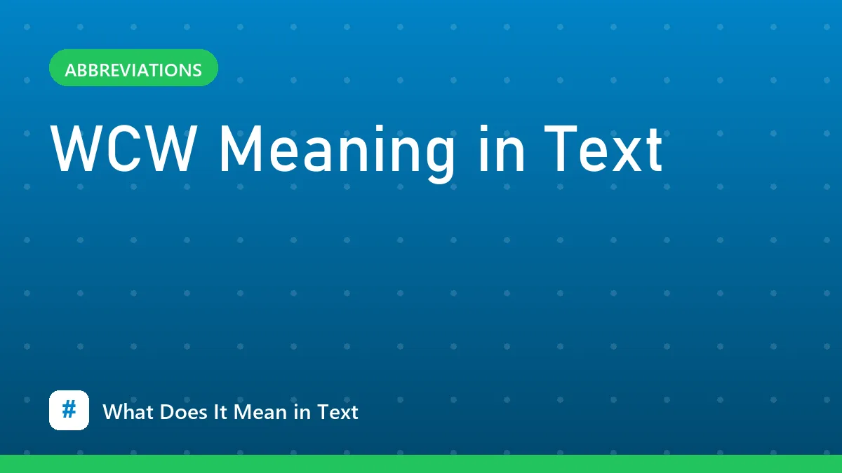 WCW Meaning in Text